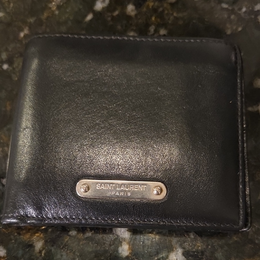 YSL Saint Laurent Black Leather Wallet